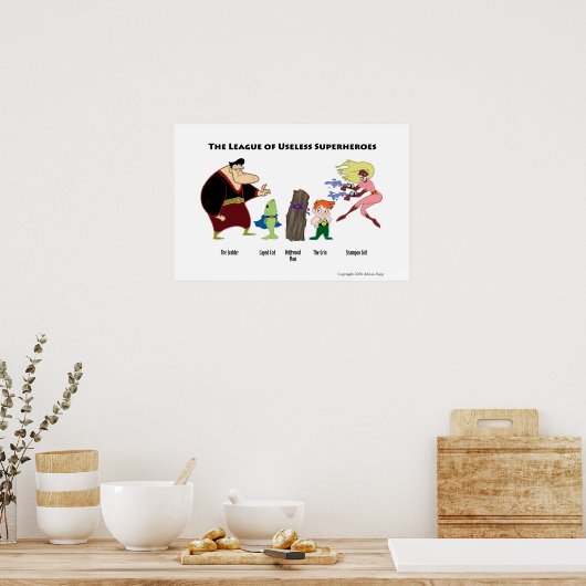 役に立たないスーパーヒーローのポスター ポスター (キッチン)