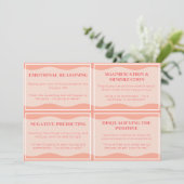 役に立たない思考パターン 現代的なピンクのカードセット3 招待状 (スタンド正面)