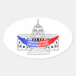 役に立たない議会 楕円形シール