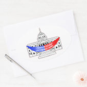 役に立たない議会 楕円形シール (封筒)