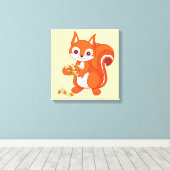 役に立つリスの泡 キャンバスプリント (インサイチュ (ウッドフロア))