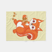 役に立つリスの泡 フリースブランケット (正面(横))