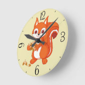 役に立つリスの泡 ラウンド壁時計 (傾斜)