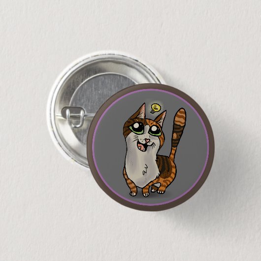 役に立つ勉強の猫カスタムのボタン 缶バッジ (正面&裏面)