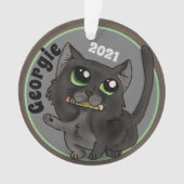 役に立つ勉強キャットカスタムオーナメント オーナメント (正面)