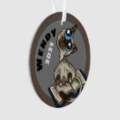 役に立つ勉強キャットカスタムオーナメント オーナメント (正面)