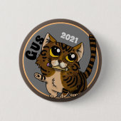 役に立つ勉強キャットカスタム 缶バッジ (正面)