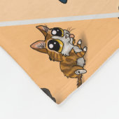 役に立つ勉強猫黄色フリースブランケット フリースブランケット (角)