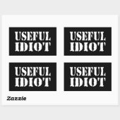 役に立つ馬鹿 長方形シール (シート)