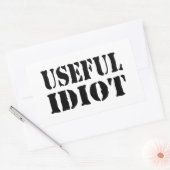 役に立つ馬鹿 長方形シール (封筒)