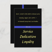 役人の退職パーティーの招待 セーブザデート (正面/裏面)