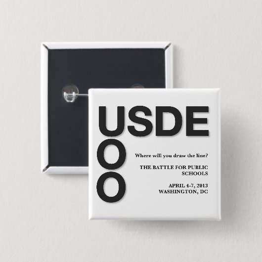 役人は2.0正方形ボタンを占めます 缶バッジ (正面&裏面)