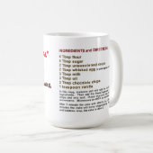 "役人"の5分間チョコレートケーキのマグ コーヒーマグカップ (正面右)