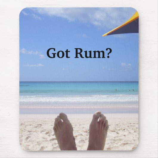 役人"得られたラム酒か"。 熱帯マウスパッド マウスパッド (正面)