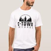 役人C-TOWNはTシャツを記録します Tシャツ (正面)