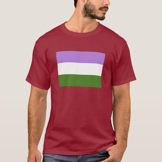 役人GENDERQUEERのプライドの旗 Tシャツ (正面)