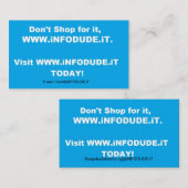 役人WWW.iNFODUDE.iTの名刺! 名刺 (正面/裏面)