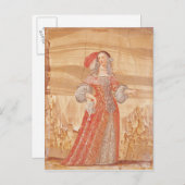 役割におけるマドレーヌ・ベジャルトのポートレート ポストカード (正面/裏面)