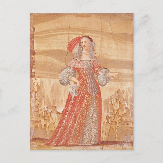 役割におけるマドレーヌ・ベジャルトのポートレート ポストカード (正面)