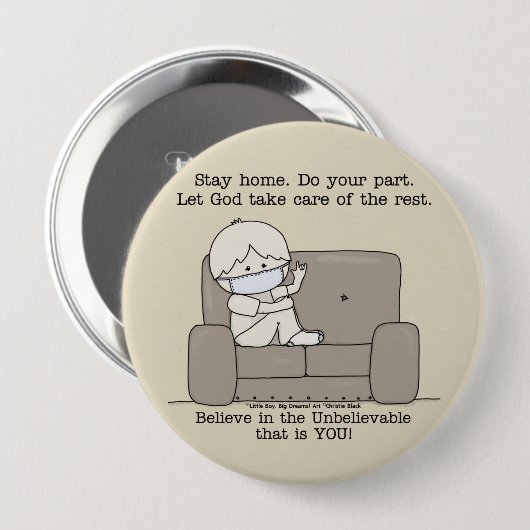 役割を果たす 缶バッジ (正面&裏面)