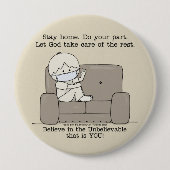 役割を果たす 缶バッジ (正面)