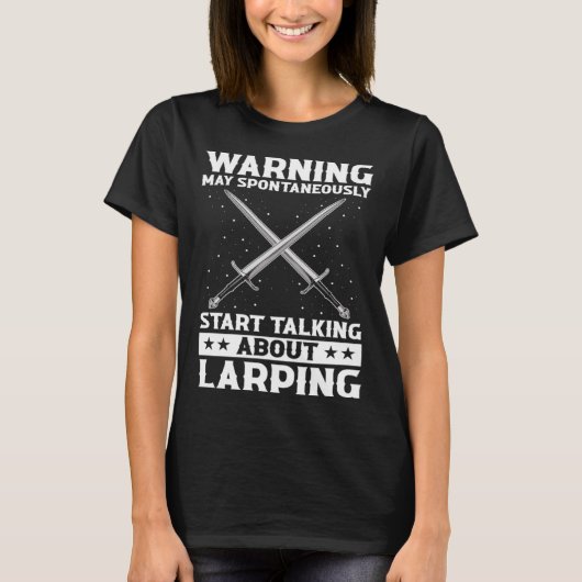 役割遊のLarperとLarpの引用文 Tシャツ (正面)