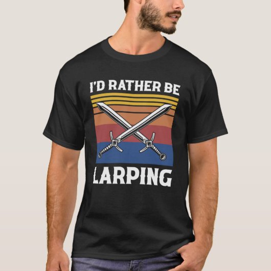 役割遊のLarperとLarpの引用文 Tシャツ (正面)