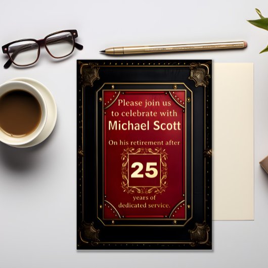 役員の退職パーティー 箔招待状