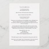 役員の退職パーティー 箔招待状 (裏面)