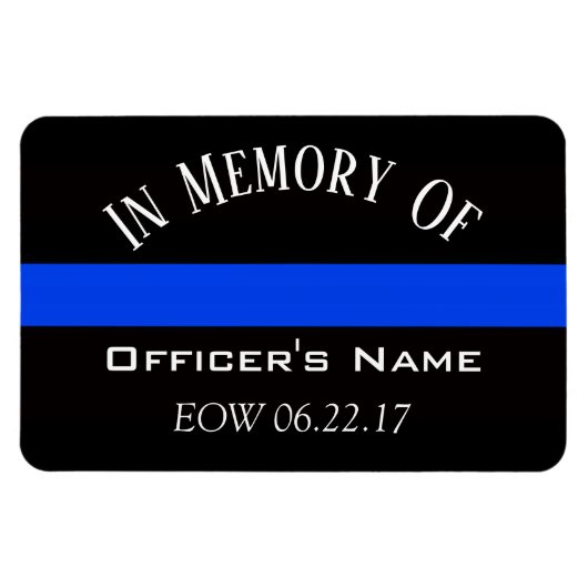 役員用薄落ちたいブルーライン磁石の記憶 マグネット (横)