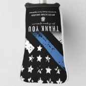 役員記念日ブルーライン警察の退職 ゴルフヘッドカバー (回転90)