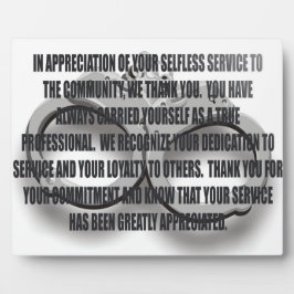 役員退職記念碑 フォトプラーク