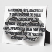 役員退職記念碑 フォトプラーク (側面)