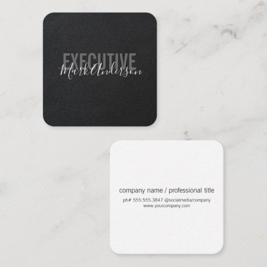 役員 |シグネチャシリーズルクス スクエア名刺 (正面/裏面)