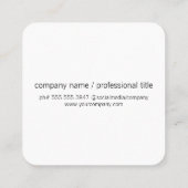 役員 | シグネチャシリーズ（黒） スクエア名刺 (裏面)