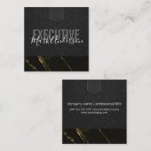役員 | シグネチャーシリーズブラック金ゴールド大理石 スクエア名刺 (正面/裏面)