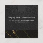 役員 | シグネチャーシリーズブラック金ゴールド大理石 スクエア名刺 (裏面)