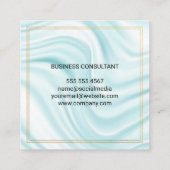 役員 |ダブル金ゴールド縁ど |絹のようなカーテン スクエア名刺 (裏面)