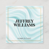 役員 |ダブル金ゴールド縁ど |絹のようなカーテン スクエア名刺 (正面)