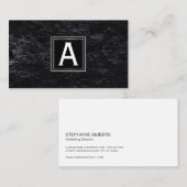 役員 |モノグラム |石板 企業の 名刺 (正面/裏面)