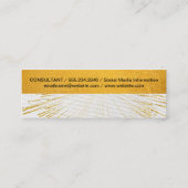 役員 |金ゴールドバースト |紙テクスチャ スキニー名刺 (裏面)