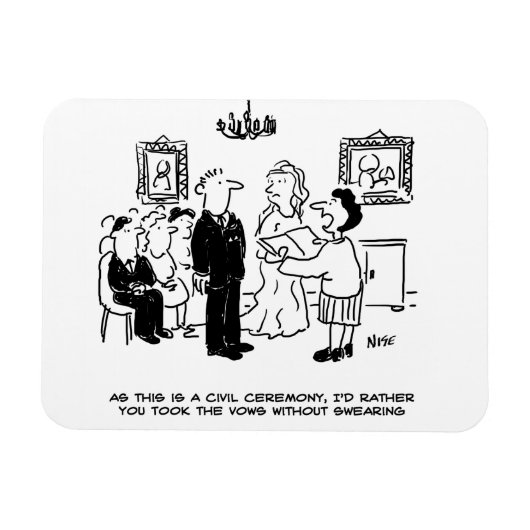 役所での結婚式 マグネット (横)