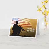 役立ったすべてに名誉を与えます。 復員軍人の日カード カード (黄色い花)