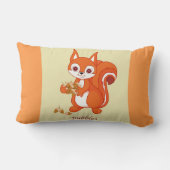 役立つリスをリバーシブルに泡立てる ランバークッション (裏面)