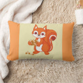 役立つリスをリバーシブルに泡立てる ランバークッション (ブランケット)