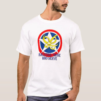 役立つ人に挨拶します Tシャツ