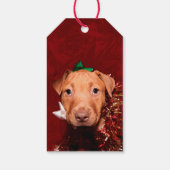 役立つ子犬のクリスマス ギフトタグ (裏面)