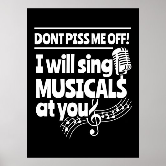 役者がミュージカルを歌う ポスター (正面)