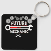役職の未来整備士車の自動車整備士車庫 キーホルダー (裏面)