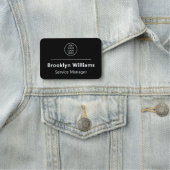 役職モダンスタッフ名事業会社ロゴ 名札 (インサイチュ)